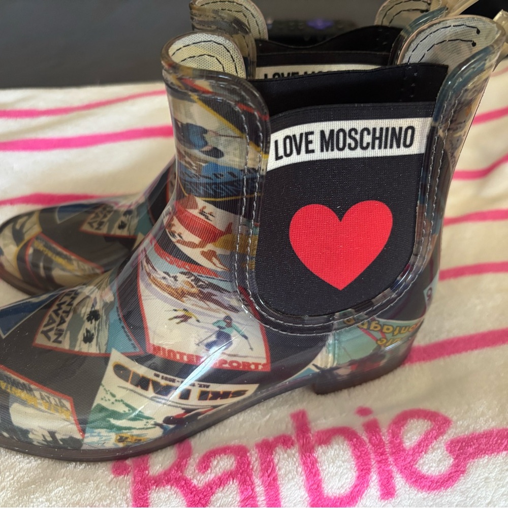 Love Moschino Graphic Rain Boots - Picture 2 of 9
